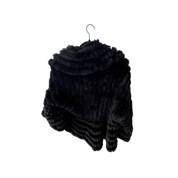 Women’s Vintage Fur Neiman Marcus NWT Black Sofia Cashmere Cashmere Cape -L - Picture 2 of 3